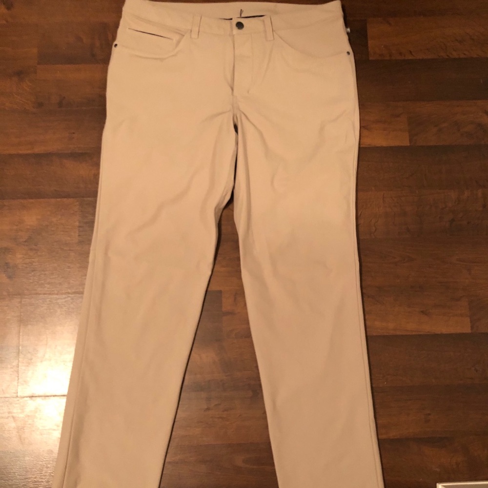 Size 34 tan ABC Lululemon pants